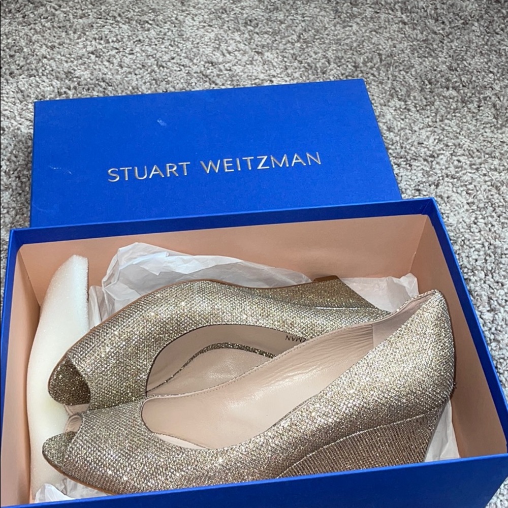 Stuart weitzman wedges worn once